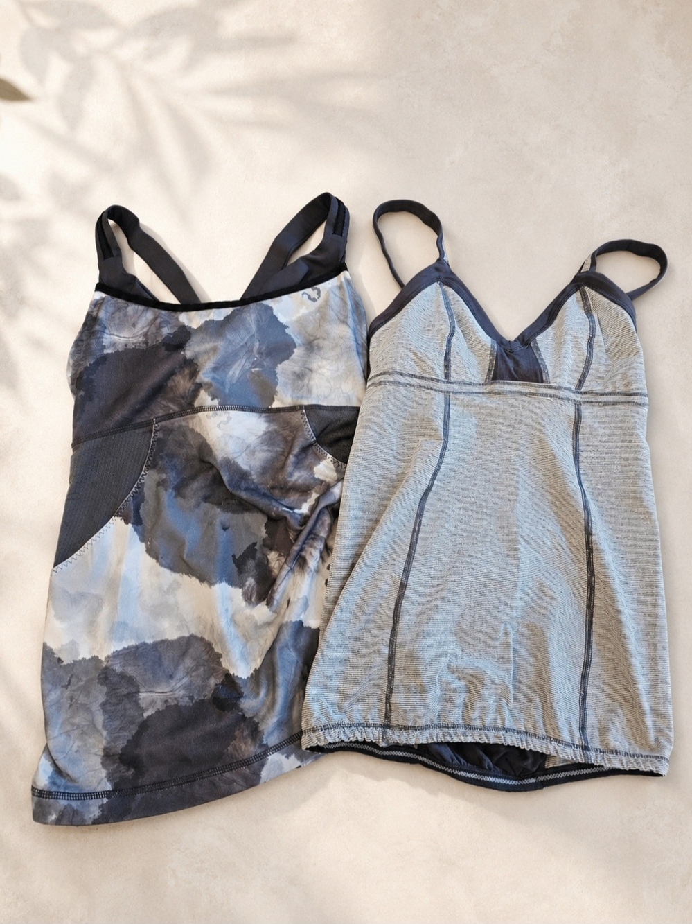 lululemon athletica Grey and Black Women's Athletic Tank Tops - Set of 2